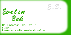 evelin bek business card